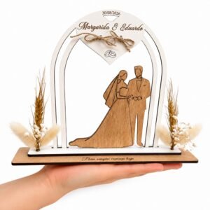 Porta Alianças 3D - Casamento